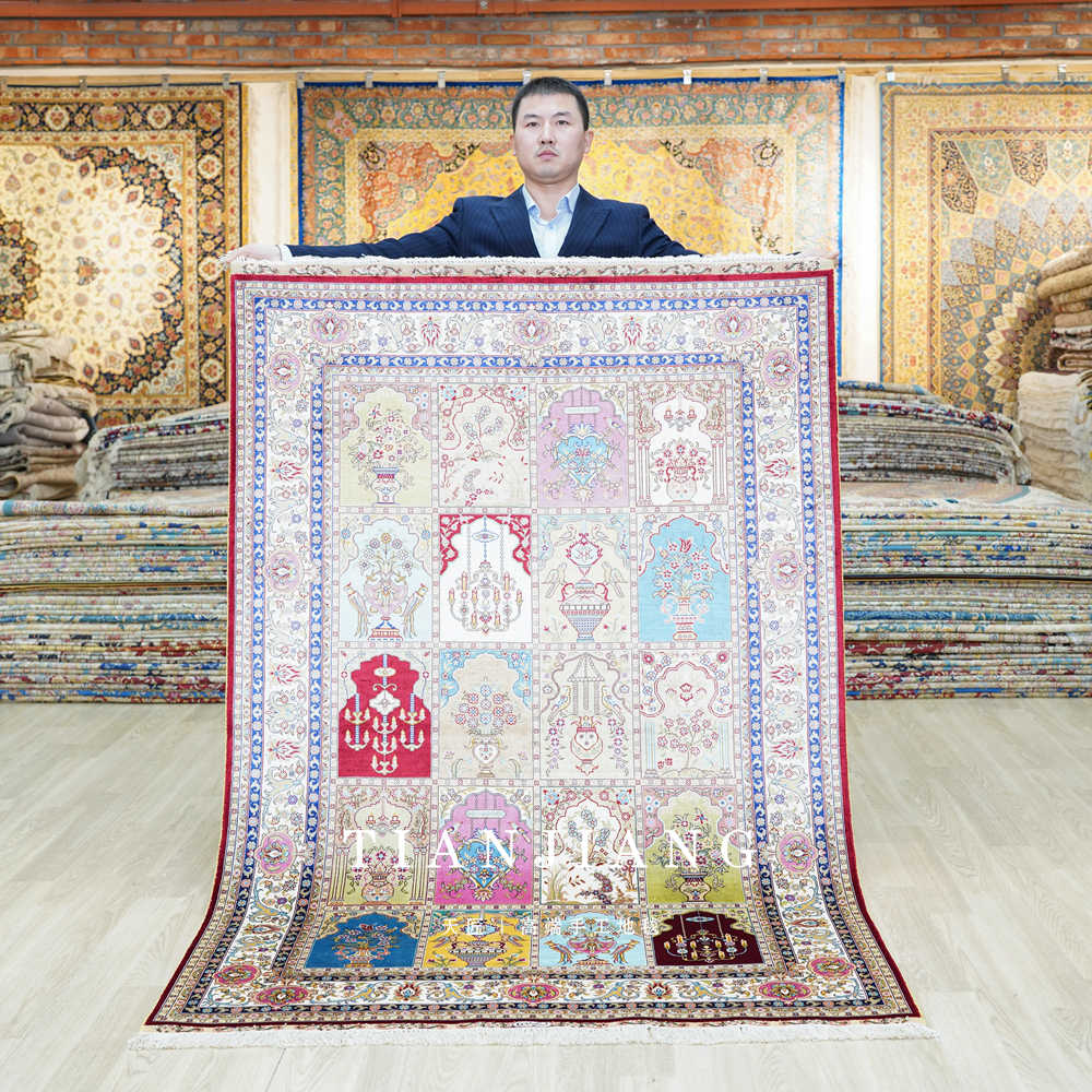 土耳其进口 丝绵高档地毯 客厅茶几 古典波斯 真丝书房卧室蚕丝地毯